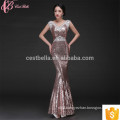 Chris Twinkling Beaded Mermaid Sleeveless Evening Dress